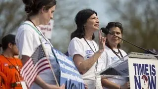 Educators take a stand for their students at immigration rally.