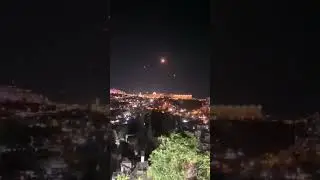 Iranian missiles flying over Al-Aqsa mosque