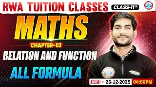 Class 11 Maths Chapter 2 Relations and Functions | 11th Maths Imp Questions | Relation and Function