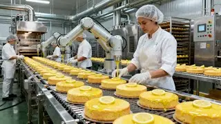 Inside the Modern Lemon Cake Factory | How Lemon Cakes Are Made (Full Process)