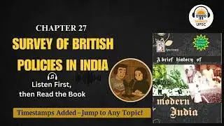 Chapter 27 Survey of British Policies in India (Post-1857) | ब्रिटिश नीतियों का सर्वेक्षण... |