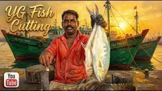 FRESH TREVALLY CUTTING 🔥 Kasimedu Market Auction 🐟 Live Selvam Expert Skills
