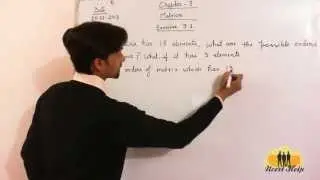 Order of matrix  : If a matrix has 18 elements, what are the possible orders it can have?