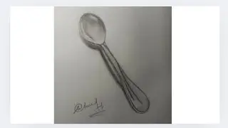 How to draw spoon pencil drawing?/ How to draw spoon within shading pencil?