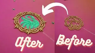 Aari embroidery work before and after