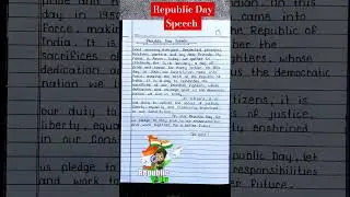 Short Speech On Republic Day || Republic Day Speech in English || 26 January speech ||
