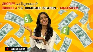Shopify Homepage Creation Step by Step (Malayalam) 🛒 | Build Your Store Like a Pro