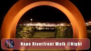 [4K] Night Time Napa Riverfront Walk  - Lighted Art Festival 2025 #downtownnapa #lightshow