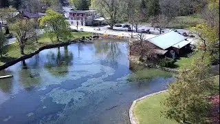 Drone footage of children&rsquo;s lake boiling springs Pennsylvania