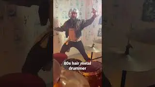 80s hair metal drummer impersonation #rock #drum #drummer #drums #rockdrums #80s #glam #music #joke