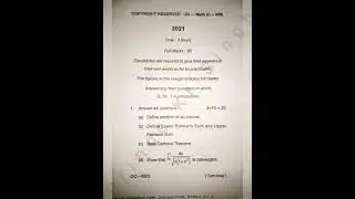 PAPER 9 SEM 4 MATHS HONOURS (RIEMANN INTEGRAL AND SERIES OF FUNCTIONS) SESSION 2019-22 BBMKU DHANBAD