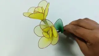 DIY How To Make Simple Yellow Flowers