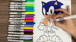 🌀💨 Sonic the Hedgehog: Speed Coloring the Fastest Video Game Hero | High-Speed Art Adventure 🎨⚡