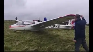 Schleicher ASK 13 Bungee Launch. Camphill Vintage Rally 2025