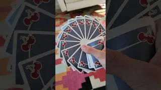 SUPER FAN With Cherry Casino Cards 😍 #cards #playingcards #ytshort #cardistry #shortsvideo #yt
