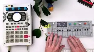 Making a chill lofi hop hop beat from scratch with three samplers