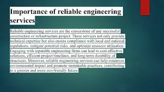 Finding Reliable Engineering Services: Raleigh, NC
