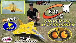 KM RC MODEL Universal Afterburner & FMS RAFALE Daytime flight Demo