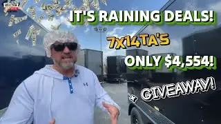 🔥 HUGE Cargo Trailer Sale! 7x14 & 7x16 Enclosed Trailers Starting at $4,554! 🚛 + GIVEAWAY!