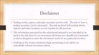 001 Introduction  Disclaimer Stocks