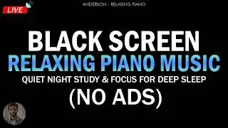 Relaxing Piano Music and Rain Sounds BLACK SCREEN | Quiet Night Study & Focus for Deep Sleep