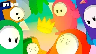 la batalla por la corona // fall guys animacion