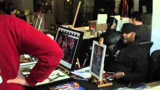 FACTOTUMFILM shoots Des Taylor - The Artist at work- ThoughtBubble Comic Festival