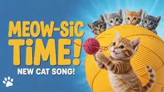 Happy Cat Song and Dance for Children | Nursery Rhymes with Cute Kitten Singing and Learning