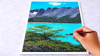 You Won’t Believe This Is a Painting 😱 | Hyper Realistic Mountain and Lake Art