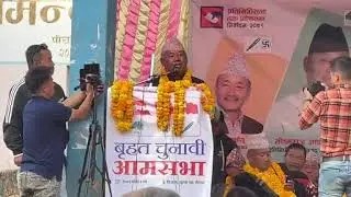 Vishmaraj Angdembe on the final day of his election campaign 17.11.2022