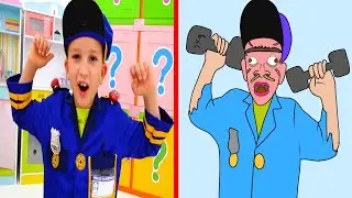 Vlad and Niki play with toy cars Funny drawing meme