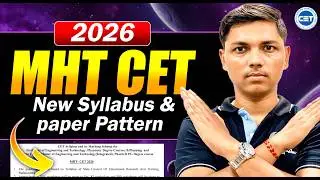 New Syllabus of MHT CET 2026 ? New Paper Pattern | Must Watch Video #newindianera #mhtcet2026