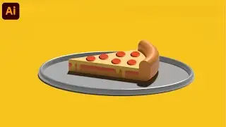 3D Pizza Tutorial On Illustrator | Easy Beginner Tutorial