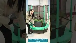 55-Inch Green Kids Trampoline! Safety Net for Boundless Fun