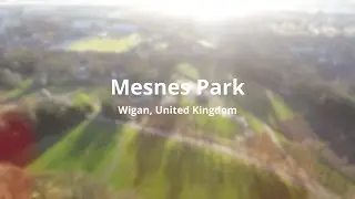 Drone over Mesnes Park in Wigan, Greater Manchester - DJI Phantom 3