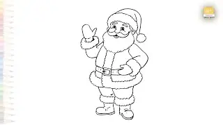 Santa Claus full body drawing easy | Christmas drawing sketches | How to draw Santa Claus easy step