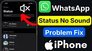 No Sound Fix | WhatsApp Status Sound Not Working | iPhone Audio Problem