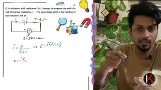 A voltmeter with resistance 500&Omega; is used to measure..| Current Electricity | Class 12 #physics 