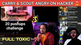 scout & carryminati angry on hacker in gta v | gareeb 20 pushups challenge