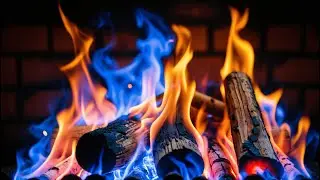Relaxation & Cozy Warmth &ndash; 12H Fireplace with Blue Fire, Crackling Logs, and Soft Ember Glow
