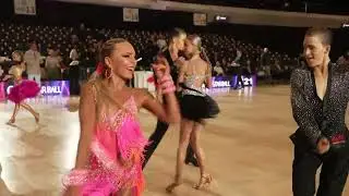 Nikolai and Irina Ivanov, twins, 14 years old, Cha-cha. Junior 2. Ohio Star Ball, 2024.