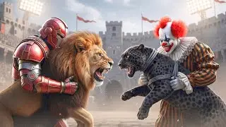 Ferocious IRON MAN LioN 🆚 Massive JOKER MAN PANTHER | Ultimate Wild Animal Fights Showdown?