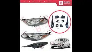BHL556+BHL557 Headlight Holder Mount Repair Bracket Tab Left Right Side for Ford Fiesta 2013-2019