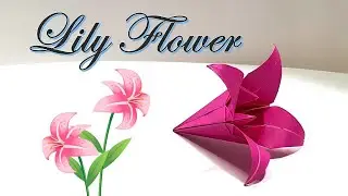 Elegant Origami Lily:Crafting a Delicate Floral Masterpiece-優雅的摺紙百合花：打造一件精緻的花卉傑作 #折纸百合花 #摺紙 #折紙 #折り紙