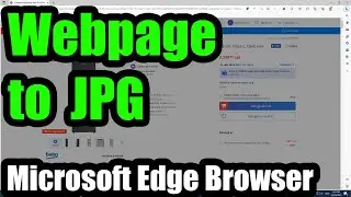 How to Save a Webpage as JPG (Microsoft Edge, Web Capture, Ctrl+Shift+S)