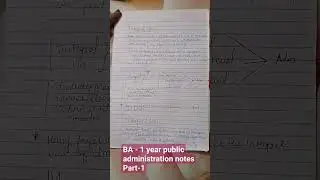 BA -1 year public administration notes part - 1 Nature and Scope