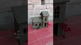 Beautiful miniature mud house 🏠 | #clayhouse #mudhouse #craft