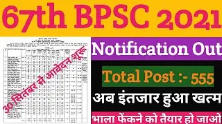 67th BPSC Notification 2021|| Syllabus, Qualification,Age limit, Selection Process,Optional.