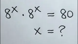 Solve for x in this nice exponential equation | Math Olympiad Mathematics