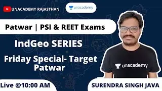 Friday Special- Target Patwar|PSI Exams | International Waterways|Surendra Singh Unacademy Rajasthan